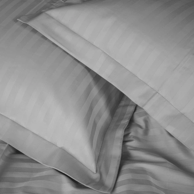 Простирадло Satin Stripe 30-0010 Light Gray 110*160 - зображення 5