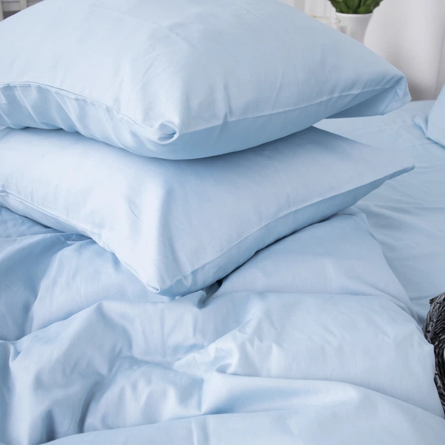 Простирадло Сатин "0842 Light Blue" 150*220 - зображення 5