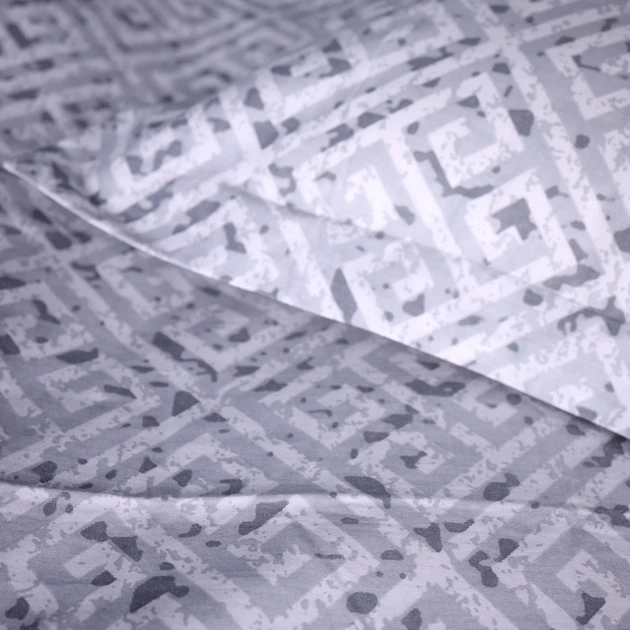Простирадло Поплін 00-6 "Geometry Grey" 220*240 - зображення 6