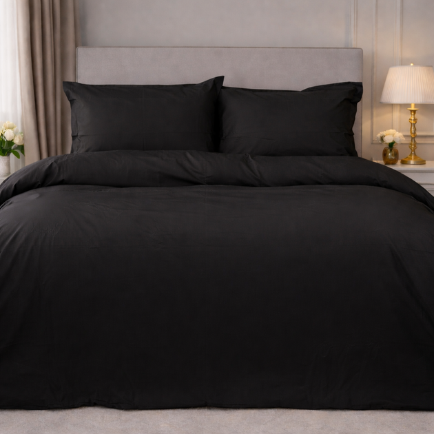 Простирадло Poplin Line "099 Black" 220*240 - зображення 2