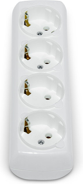 Колодка Borsan з заземленням 4 розетки White (BR-1554-0) - зображення 2