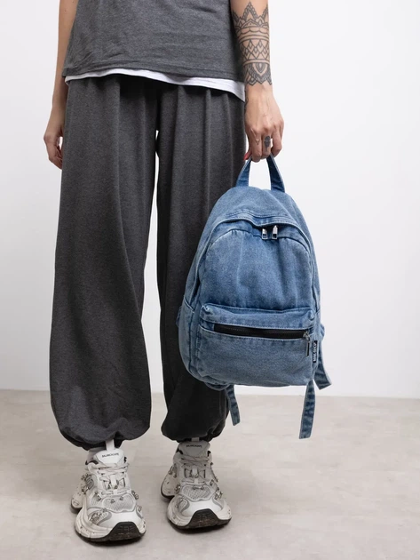 Джинсовий рюкзак Denim Style Світло-синій (арт. 8201) - зображення 4