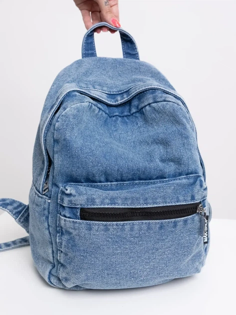 Джинсовий рюкзак Denim Style Світло-синій (арт. 8201) - зображення 9