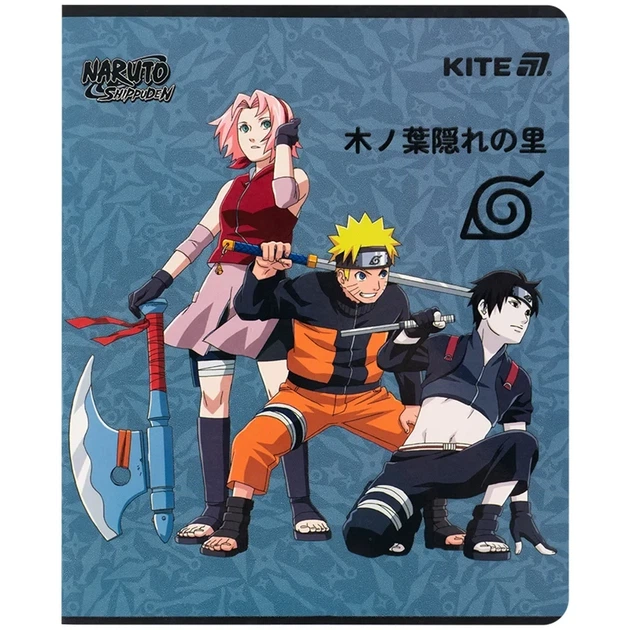 Зошит шкільний Kite Naruto 24 аркуші, клітинка NR25-238 - Фото 1 Зошит шкільний Kite Naruto 24 аркуші, клітинка NR25-238 - зображення 1
