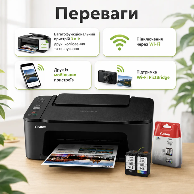 МФУ Canon PIXMA TS3750i 3в1 A4 струйный цветной Wi-Fi USB 4800×1200 dpi Принтер сканер копир для дома Фото без полей Мобильная печать - изображение 2
