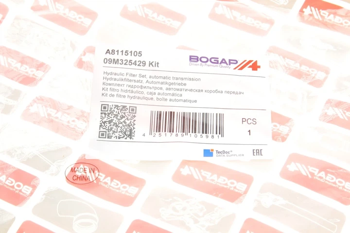 Фільтр АКПП (комплект з прокладкою) BOGAP A8115105 Audi Q3; Volkswagen CC, Tiguan, Passat 09M321370A, 09M321370AS1, 09M325429 - изображение 9