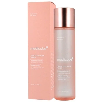 Увлажняющий тоник для лица Medicube Triple Collagen Toner, 140 мл. Тонер - изображение 3