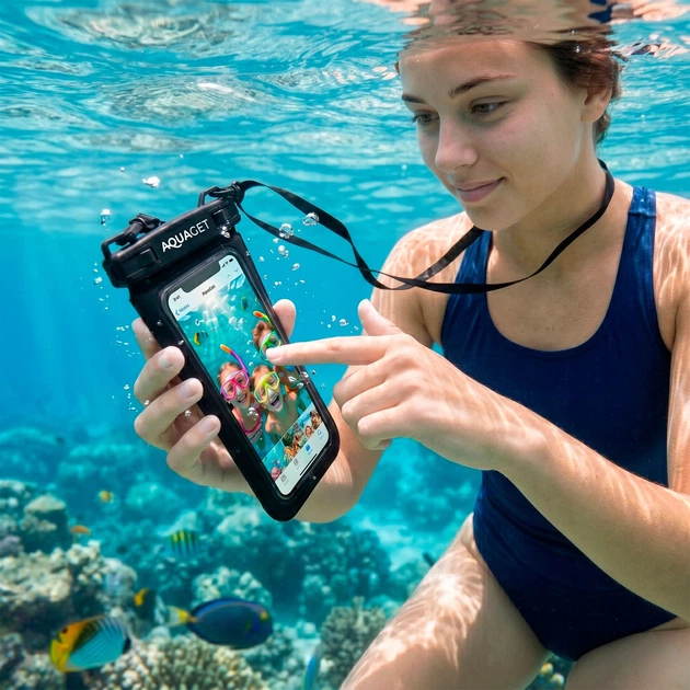 Водонепроницаемый чехол Aquaget для телефона AQ0028 Black - изображение 5