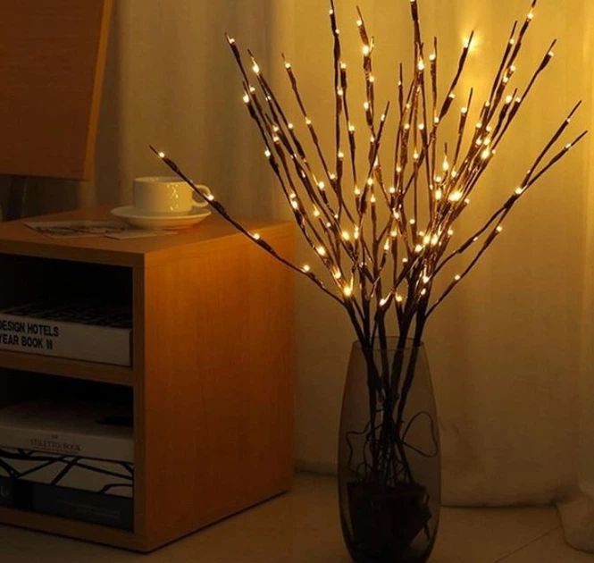 Декоративная LED подсветка Ветка Lumi 2002-LS-20 Warm, 20 Лед Теплый, 0,7м, 1 режим, 2*AA - Фото 4 Декоративная LED подсветка Ветка Lumi 2002-LS-20 Warm, 20 Лед Теплый, 0,7м, 1 режим, 2*AA - изображение 4