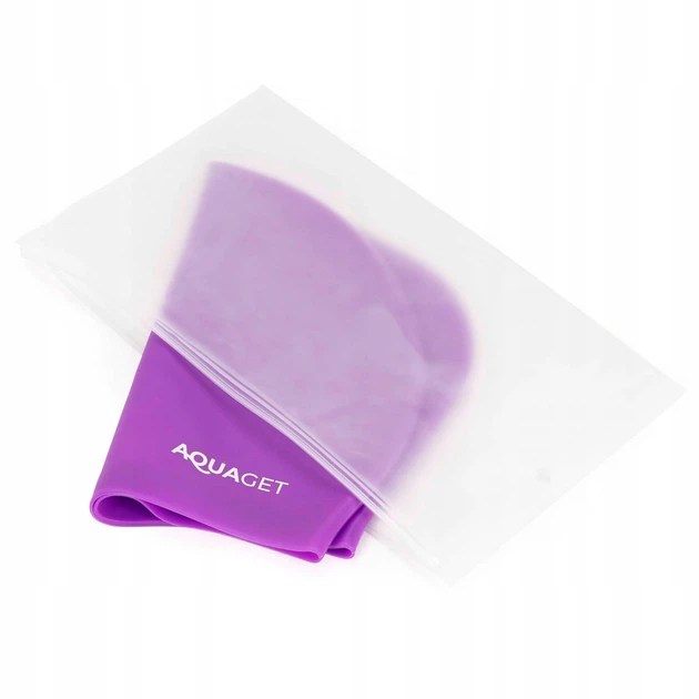 Шапочка для плавания Aquaget для длинных волос AQ0031 Violet - изображение 10
