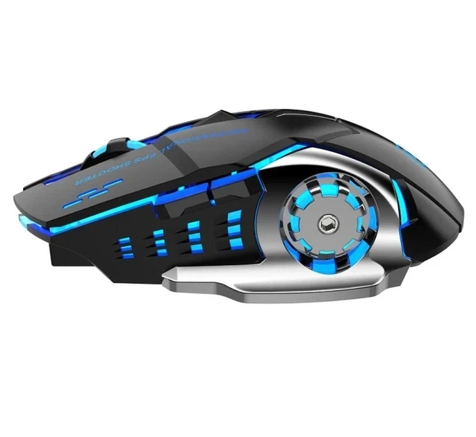 Беспроводная игровая мышь Bajeal M500 Bluetooth 2.4 ГГц RGB 3600 DPI аккумулятор зарядка Type-C черная - изображение 4