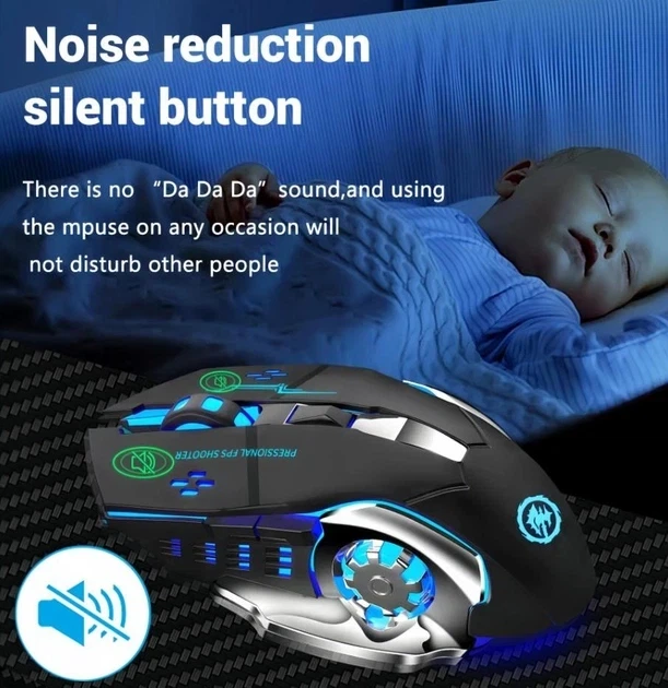 Беспроводная игровая мышь Bajeal M500 Bluetooth 2.4 ГГц RGB 3600 DPI аккумулятор зарядка Type-C черная - изображение 7