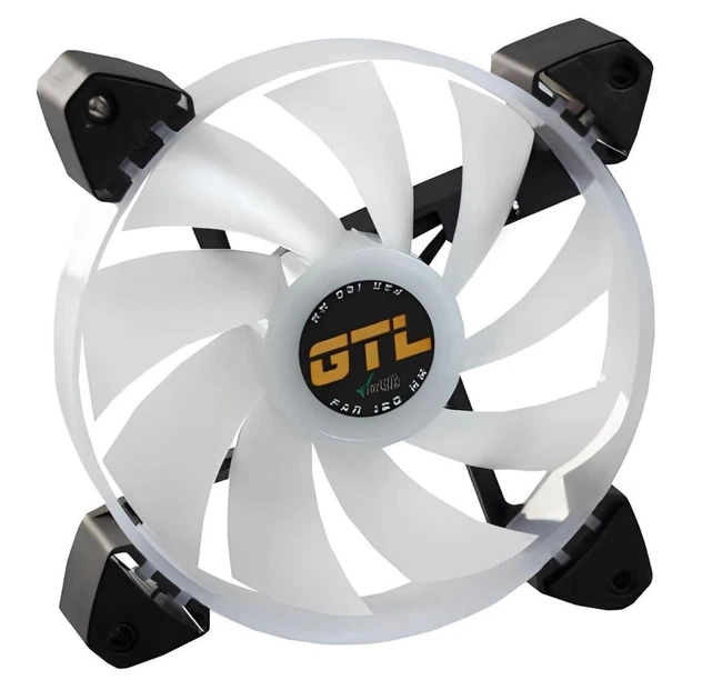 Вентилятор GTL 120 мм Multicolor B3, White/Black (GTL-120LMCB3P ARGB) - Фото 2 Вентилятор GTL 120 мм Multicolor B3, White/Black (GTL-120LMCB3P ARGB) - зображення 2