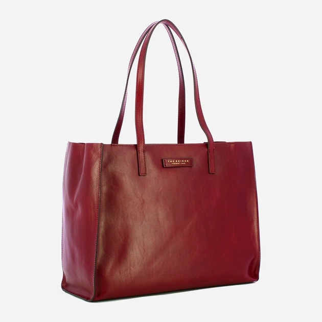 Torebka shopper damska ze skóry naturalnej The Bridge Mirra 04131401 01A Bordowa (800070359565) - obraz 3
