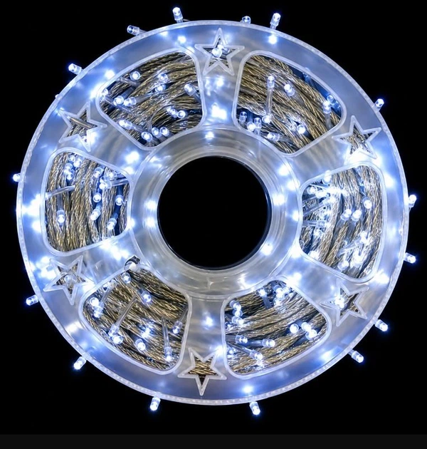 Уличная светодиодная гирлянда 320 LED, 50 м, прозрачный ПВХ 2 мм, белая, FLASH (10), 220 В, 1427-030 - Фото 1 Уличная светодиодная гирлянда 320 LED, 50 м, прозрачный ПВХ 2 мм, белая, FLASH (10), 220 В, 1427-030 - изображение 1