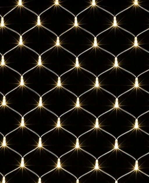Гирлянда Сетка 100 LED, 1.2м х 1.2м, теплый белый, 220 В, 1590-07 - Фото 1 Гирлянда Сетка 100 LED, 1.2м х 1.2м, теплый белый, 220 В, 1590-07 - изображение 1