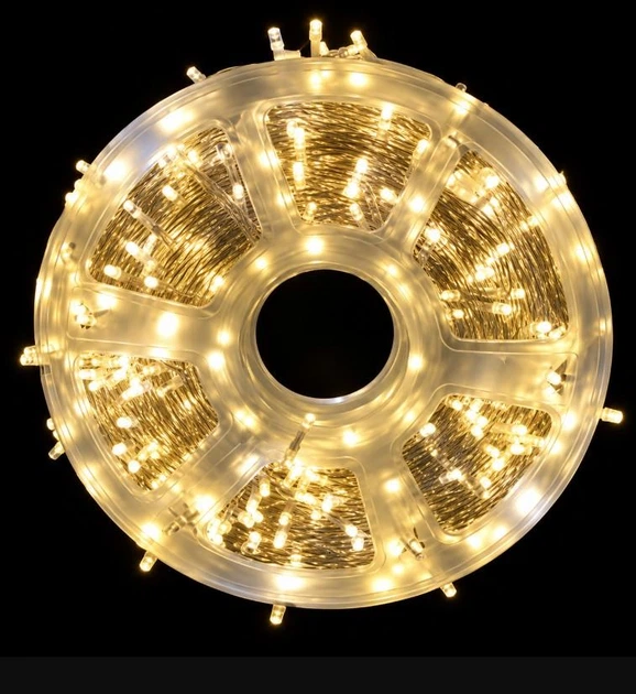 Уличная светодиодная гирлянда 320 LED, 50 м, прозрачный ПВХ 2 мм, теплый белый, FLASH (10), 220 В, 1427-070 - Фото 1 Уличная светодиодная гирлянда 320 LED, 50 м, прозрачный ПВХ 2 мм, теплый белый, FLASH (10), 220 В, 1427-070 - изображение 1