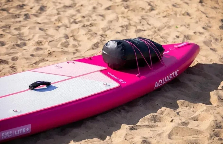 Надувна SUP-дошка AQUASTIC Touring 11'6" 350 см, до 130 кг, з веслом 2в1, насосом і сидінням рожевий (2000151099) - Фото 7 Надувна SUP-дошка AQUASTIC Touring 11'6" 350 см, до 130 кг, з веслом 2в1, насосом і сидінням рожевий (2000151099) - зображення 7
