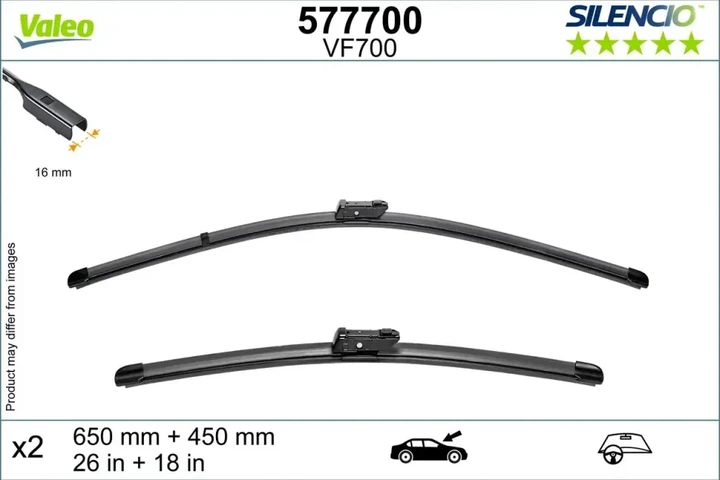 Щітка склоочисника Valeo 577700 98350R2000 - Фото 1 Щітка склоочисника Valeo 577700 98350R2000 - зображення 1
