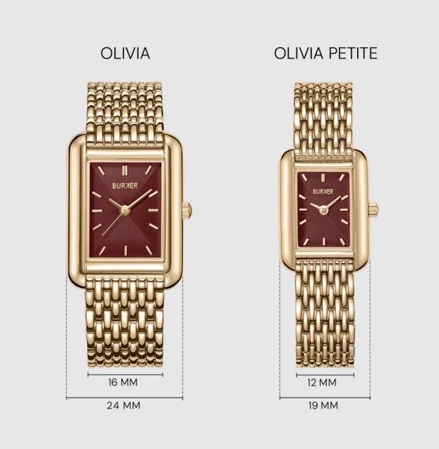 Годинник BURKER Olivia Gold Burgundy - зображення 7