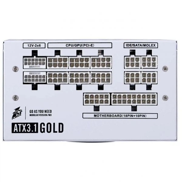 Блок живлення 1stPlayer ha-1000ba4 1000w White (ngdp-gld-1000-wh-eu) - зображення 9