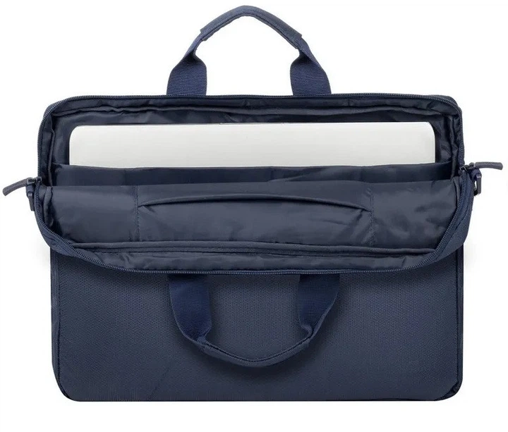 Сумка для ноутбука 15.6" RivaCase 8035 Blue синяя легкая водоотталкивающая противоударная с плечевым ремнем (8035-BLU-Slim) - Фото 8 Сумка для ноутбука 15.6" RivaCase 8035 Blue синяя легкая водоотталкивающая противоударная с плечевым ремнем (8035-BLU-Slim) - изображение 8