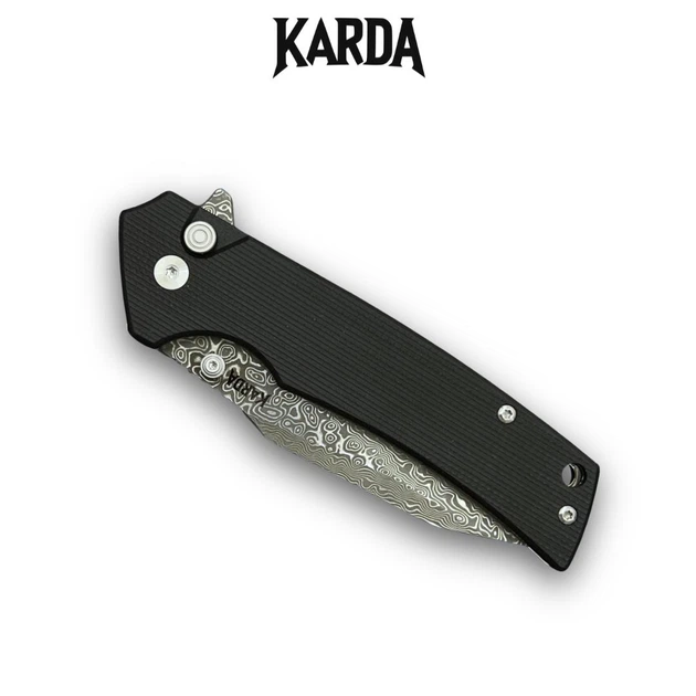 Ніж Складаний Karda J313 Black Damascus - Фото 4 Ніж Складаний Karda J313 Black Damascus - изображение 4