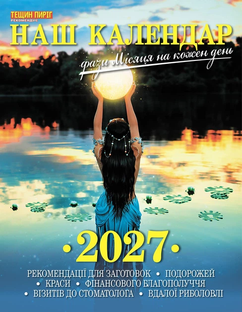 Наш календар. Фази місяця на кожен день на 2027 рік(перекидний, 16 стор.) - Фото 1 Наш календар. Фази місяця на кожен день на 2027 рік(перекидний, 16 стор.) - изображение 1