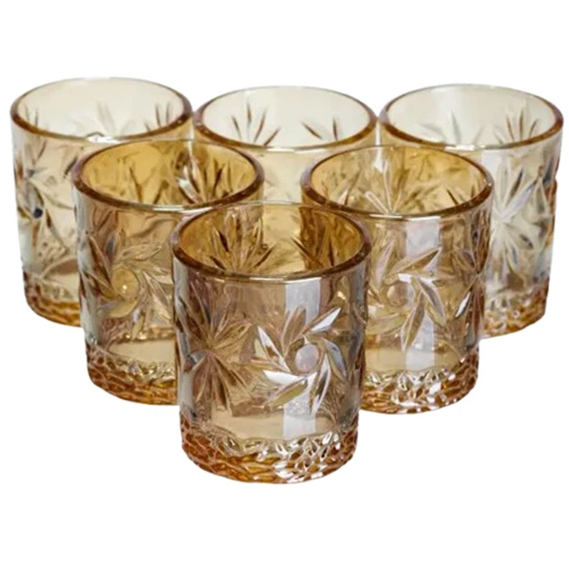 Набір чарок для віскі Shot glass 6 штук по 75 мл коричневий HP-17-39 - изображение 4