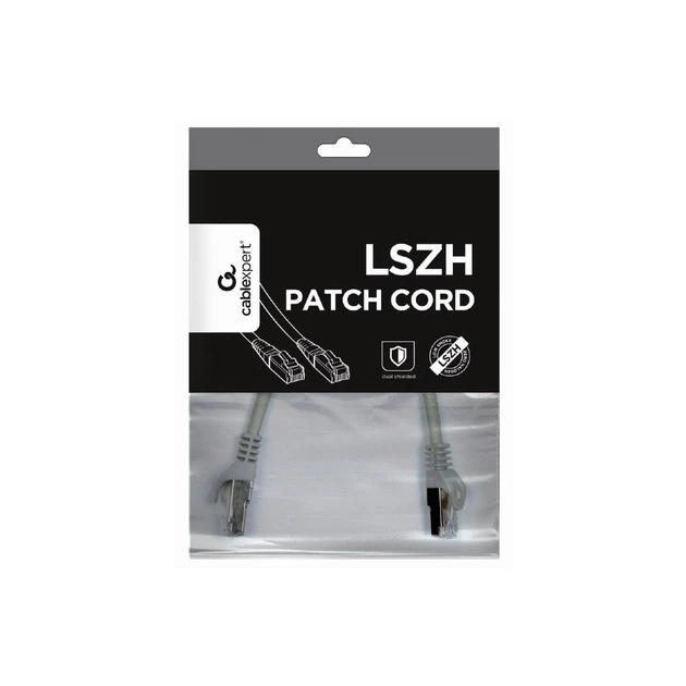 Патч-корд 3м S/FTP Cat 6A CU LSZH gray Cablexpert (PP6A-LSZHCU-3M) - Фото 4 Патч-корд 3м S/FTP Cat 6A CU LSZH gray Cablexpert (PP6A-LSZHCU-3M) - зображення 4