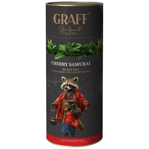 Чай черный рассыпной Graff Cherry Samurai "Вишневый Самурай", 80 г (тубус) - Фото 1 Чай черный рассыпной Graff Cherry Samurai "Вишневый Самурай", 80 г (тубус) - изображение 1