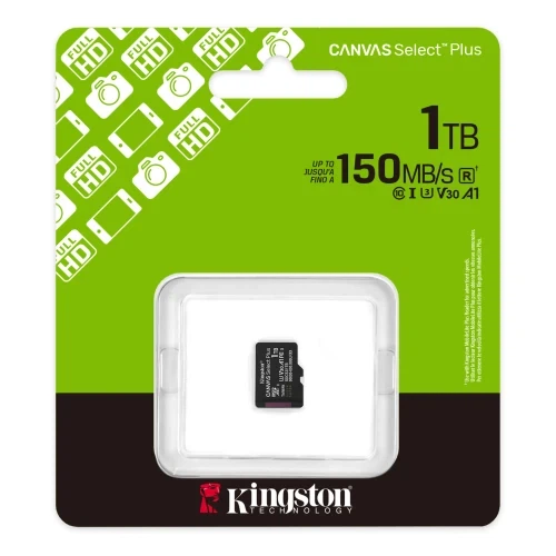 Карта пам'яті microSDXC, 1Tb, Kingston Canvas Select Plus, Class 10 UHS-I U3 V30 A1, без адаптера, до 150 МБ/с (SDCS3/1TBSP) - изображение 3