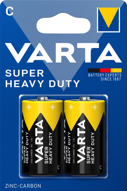 Батарейка минибочка VARTA SUPERLIFE C 1.5V блистер 2 шт - Фото 1 Батарейка минибочка VARTA SUPERLIFE C 1.5V блистер 2 шт - изображение 1