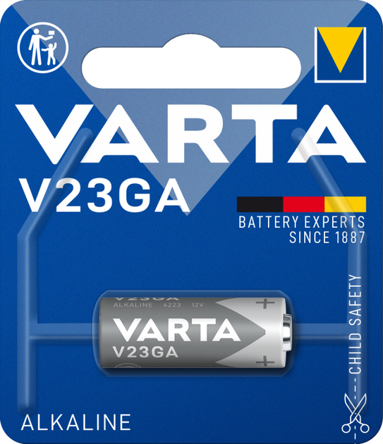 Батарейка высоковольтная VARTA V 23 GA 12V блистер 1 шт - Фото 1 Батарейка высоковольтная VARTA V 23 GA 12V блистер 1 шт - изображение 1