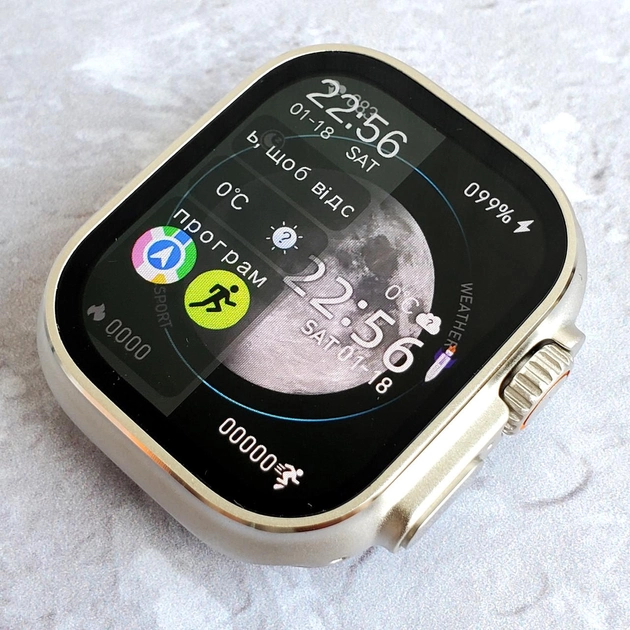 Розумний годинник Smart HK 8 Pro Max AMOLED 49mm Синій - зображення 4
