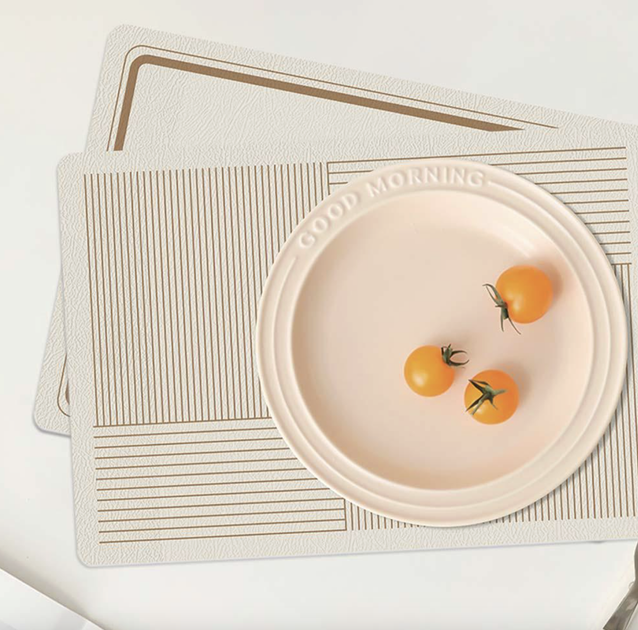 Кухонний суперпоглинальний килимок для сушіння посуду 49×39 см Beige Без бренда - зображення 3