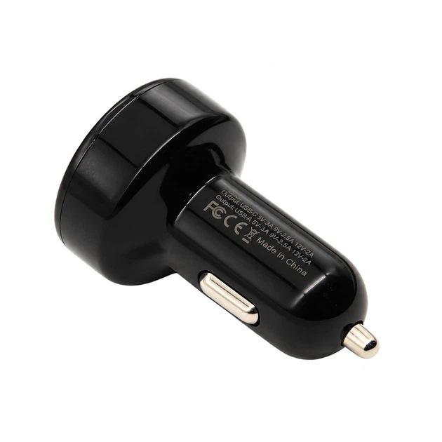 Автомобильное зарядное устройство 5 портов USB QC + Type-C PD 24Вт, 12-24В, с цифровым вольтметром и подсветкой, быстрая зарядка - Фото 2 Автомобильное зарядное устройство 5 портов USB QC + Type-C PD 24Вт, 12-24В, с цифровым вольтметром и подсветкой, быстрая зарядка - изображение 2