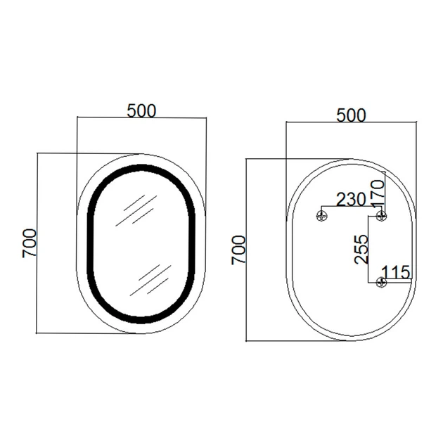 Дзеркало 50х70 QTAP GEMINI QT2578R5070 - зображення 2