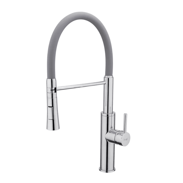 Смеситель для кухни Frap F4452-6 с гибким изливом, 2 режима, серый/хром - Фото 1 Смеситель для кухни Frap F4452-6 с гибким изливом, 2 режима, серый/хром - зображення 1