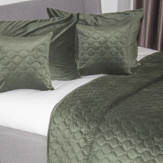 Покрывало ТЕП "VELOUR" Chive/Ромб круглый, 150x210 - изображение 6