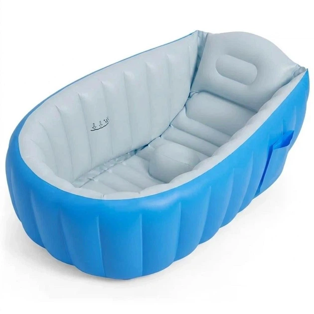 Детская Надувная ванночка с насосом Intime Baby Bath Tub Голубой - Фото 1 Детская Надувная ванночка с насосом Intime Baby Bath Tub Голубой - зображення 1