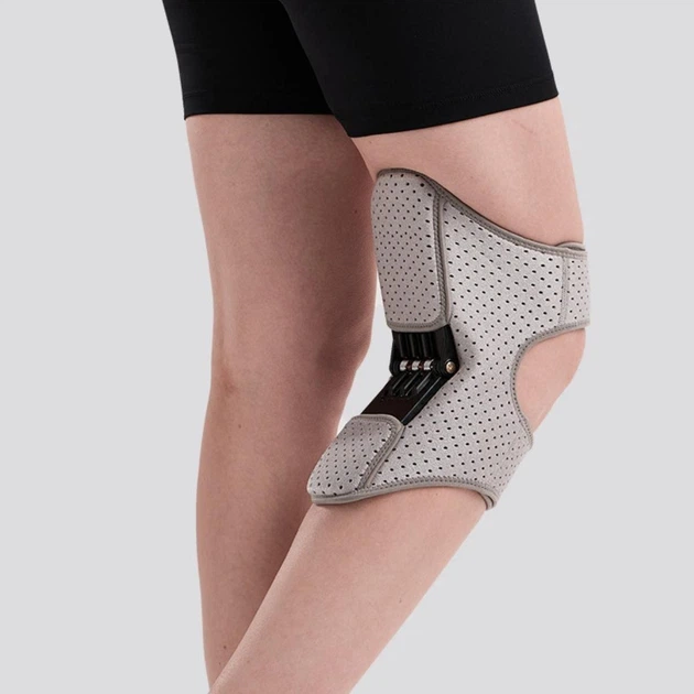 Пружинный наколенник для поддержки коленного сустава KneeBooster, серый - изображение 2