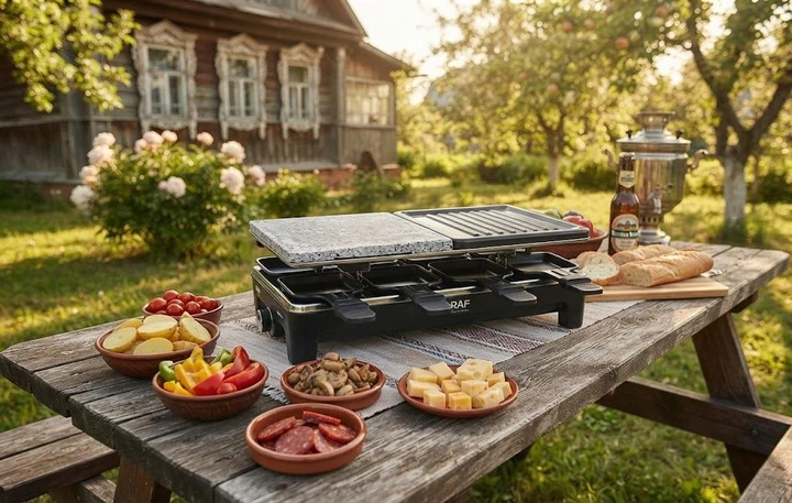 Приготовление на гриле Cheese Grill Machine R.5425 RAF / Электрогриль открытый с антипригарным покрытием Электрический гриль 1500 Вт. - изображение 3