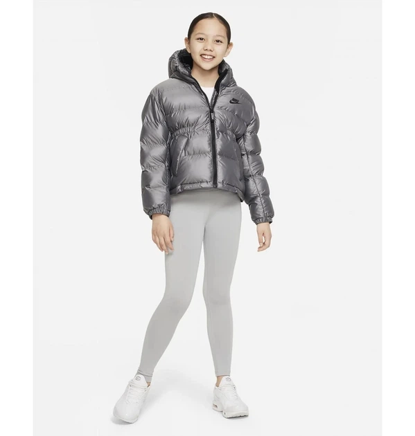 Куртка детская Nike Older Kids' (Girls') Synthetic-Fill Hooded Jacket L рост 152 см Серебряный DR0452-010 - изображение 5