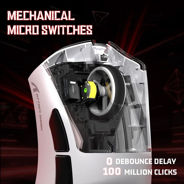 Мышь Attack Shark V3 Wireless White (AS-6972792472607-W) [176644] - изображение 6