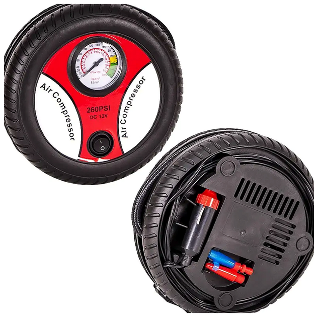 Компрессор автомобильный электрический 12 В 18 атм для шин Air Compressor 260 PSI SQ-26107 - изображение 3
