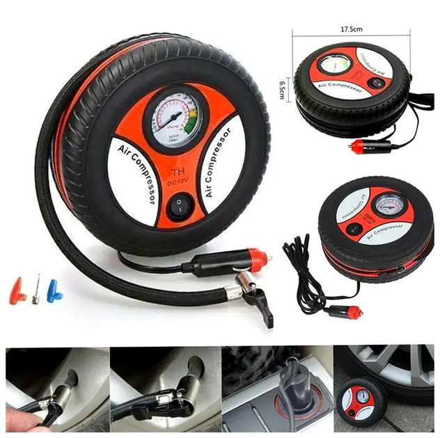 Компрессор автомобильный электрический 12 В 18 атм для шин Air Compressor 260 PSI SQ-26107 - изображение 6