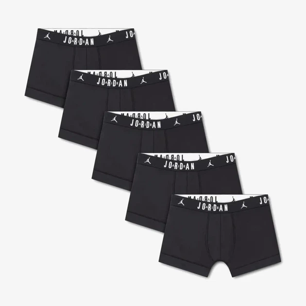 Трусы-боксерки мужские Jordan Flight «Black» 5 Pack XL Черный JM0867-023 - Фото 1 Трусы-боксерки мужские Jordan Flight «Black» 5 Pack XL Черный JM0867-023 - изображение 1