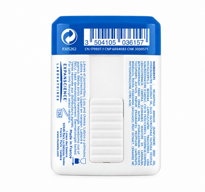 Живильний cold-стік Mustela Bebe для губ і обличчя від вітру та холоду, від народження, 9,2 г - зображення 2