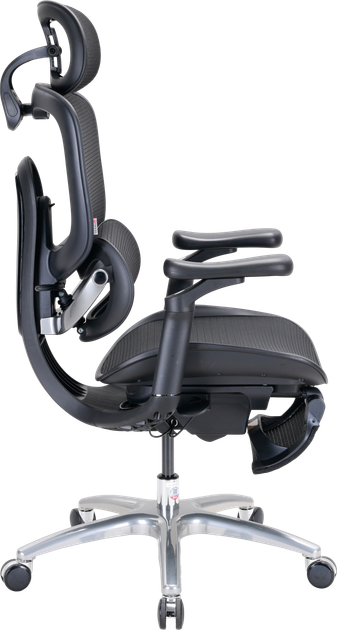 Fotel biurowy ergonomiczny Sihoo DORO C300 LITE V2 z podnóżkiem Czarny (4820216980110) - Zdjęcie 4 Fotel biurowy ergonomiczny Sihoo DORO C300 LITE V2 z podnóżkiem Czarny (4820216980110) - obraz 4